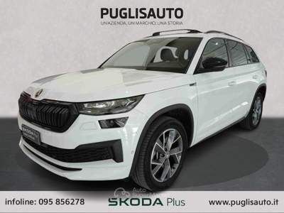 Skoda Kodiaq 2.0 TDI EVO SCR DSG 7 posti Sportline Bianco usata BELPASSO