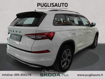Skoda Kodiaq 2.0 TDI EVO SCR DSG 7 posti Sportline Bianco usata BELPASSO