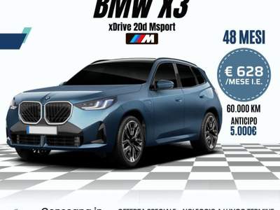 BMW X3 20d MSport  Blu/Azzurro usata Jerago con Orago