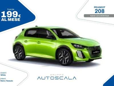 Peugeot 208 Hybrid 110 e-DCS6 Style Argento usata Pozzuoli