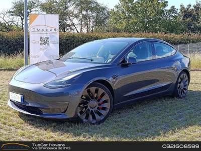 Tesla Model 3 Performance Dual Motor 78.8 kWh 82 kWh Grigio usata Novara