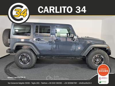 Jeep Wrangler 2.8 crd Sahara auto E6 Grigio usata Teglio