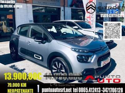 Citroen C3 S&S Shine -telecam-neopaten Grigio usata Isernia