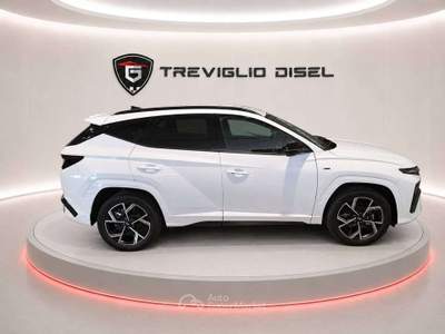Hyundai Tucson 1.6 hev NLine 239cv KM ZERO PRONTA CONSEGNA Bianco usata Romano di Lombardia