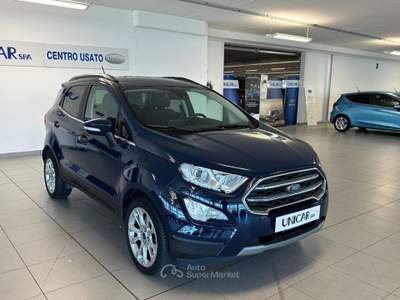 Ford EcoSport 1.000 BENZINA 125 CV TITANIUM + GARANZIA UFFICIALE Blu/Azzurro usata Alba