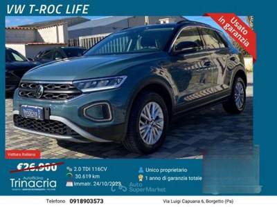 Volkswagen T-Roc Life 2.0 TDI 116 CV usata Partinico
