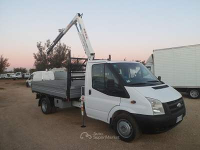 Ford Transit cassone fisso con gru Bianco usata San Michele Salentino