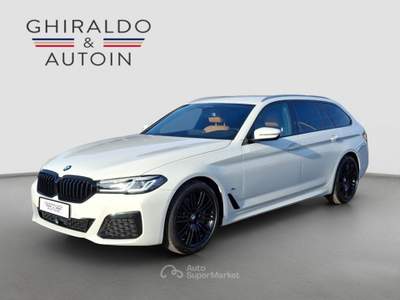BMW Serie 5 540d 540d 48V xDrive Touring Msport 340CV Pelle LED Bianco usata Padova