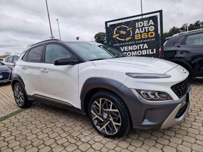Hyundai Kona Kona I 2021 1.6 gdi hev Xline 2wd 141cv dct Bianco usata Roma