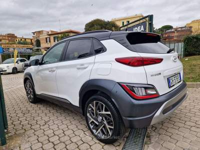 Hyundai Kona Kona I 2021 1.6 gdi hev Xline 2wd 141cv dct Bianco usata Roma