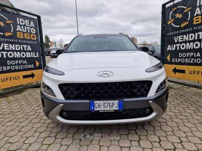 Hyundai Kona Kona I 2021 1.6 gdi hev Xline 2wd 141cv dct Bianco usata Roma