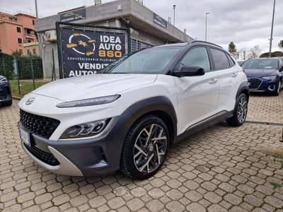 Hyundai Kona Kona I 2021 1.6 gdi hev Xline 2wd 141cv dct Bianco usata Roma