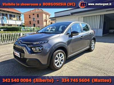Citroen C3 PureTech 83 S&amp;S Feel Grigio usata Borgosesia