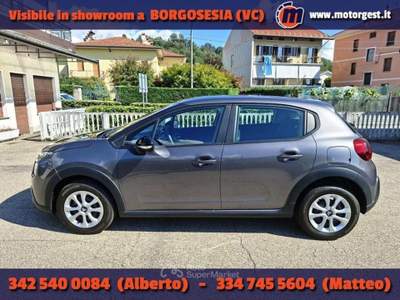 Citroen C3 PureTech 83 S&amp;S Feel Grigio usata Borgosesia