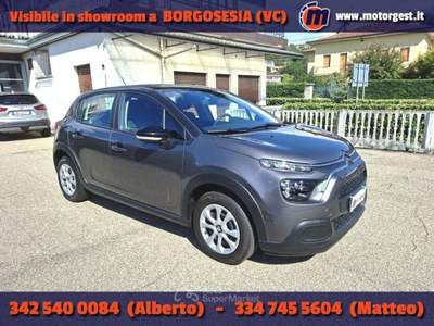 Citroen C3 PureTech 83 S&amp;S Feel Grigio usata Borgosesia