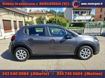 Citroen C3 PureTech 83 S&amp;S Feel Grigio usata Borgosesia