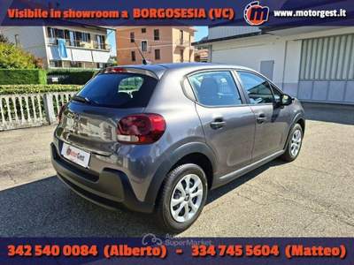 Citroen C3 PureTech 83 S&amp;S Feel Grigio usata Borgosesia