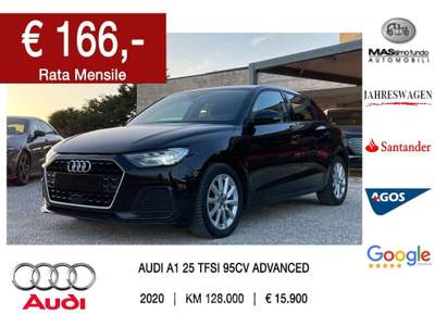 Audi A1 SPB 25 TFSI Advanced Nero usata Casarano
