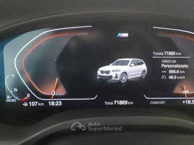 BMW X3  - x3 xdrive20d mhev 48v msport auto Bianco usata Livorno