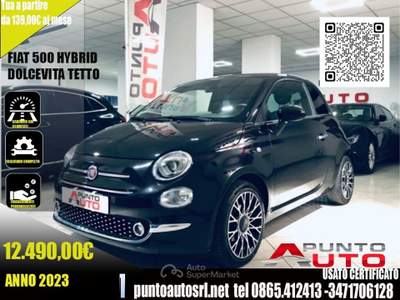 Fiat 500 Dolcevita tetto- quadro digitale Nero usata Isernia