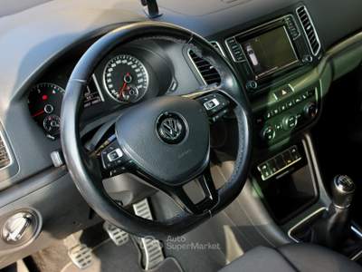 Volkswagen Sharan 2.0 TDI GANCIO TRAINO NAVY XENON PORTE ELETTRICHE Nero usata Villongo