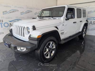 Jeep Wrangler 2.2 mjt II Sahara auto TAGLIANDI JEEP! Bianco usata Limatola
