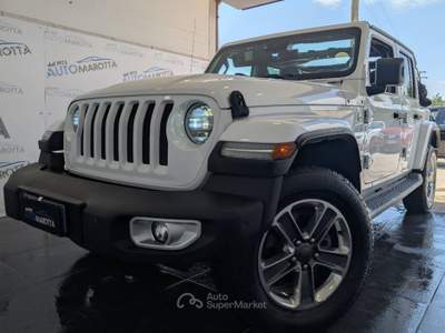 Jeep Wrangler 2.2 mjt II Sahara auto TAGLIANDI JEEP! Bianco usata Limatola