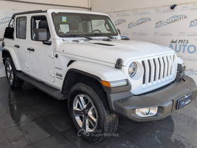 Jeep Wrangler 2.2 mjt II Sahara auto TAGLIANDI JEEP! Bianco usata Limatola