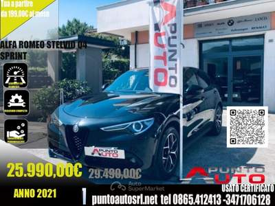 Alfa Romeo Stelvio 190CV Q4 PALETTE PELLE-TELECAM Nero usata Isernia