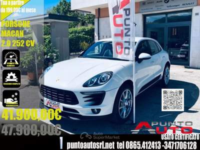 Porsche Macan 2.0T BIANCA 252 CV-PELLE Bianco usata Isernia