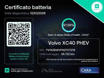 Volvo XC40 Recharge Plug-in Hybrid R-design Blu/Azzurro usata Roma