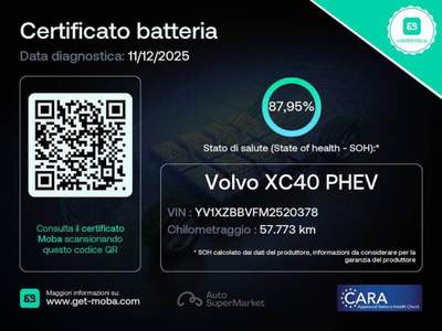 Volvo XC40 Recharge Plug-in Hybrid Inscription Expression Bianco usata Roma