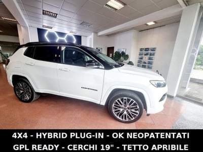 Jeep Compass 1.3 T4 190CV PHEV AT6 4xe S TETTO APR. CERCHI 19" Bianco usata Rubano