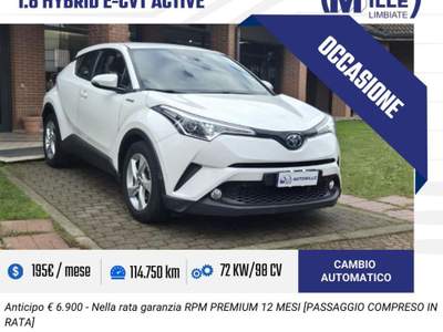 Toyota C-HR 1.8 Hybrid E-CVT Active Bianco usata Limbiate