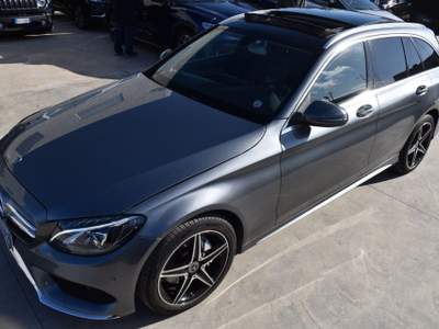 Mercedes-Benz Classe C d S.W. Auto Premium *AMG,TETTO,SEDILI RISC.* Grigio usata San Vito dei Normanni