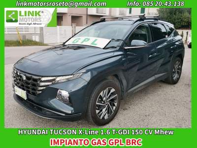 Hyundai Tucson 1.6 T-GDI 48V XLine + IMP GPL BRC Blu/Azzurro usata Roseto degli Abruzzi