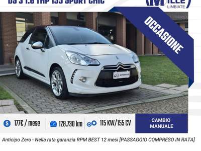 DS Automobiles DS 3 1.6 THP 155 Sport Chic Bianco usata Limbiate