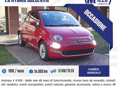 Fiat 500 1.0 Hybrid Dolcevita Rosso usata Limbiate