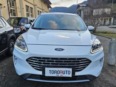 Ford Kuga 2.0 EcoBlue Hybrid 150 CV 2WD Titanium Business Bianco usata Varallo