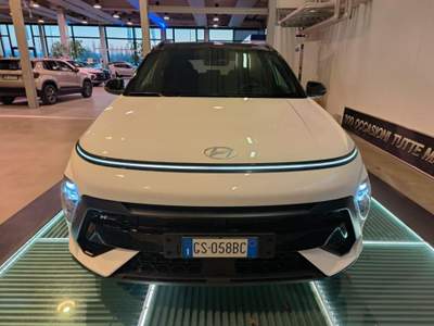 Hyundai Kona HEV 1.6 DCT NLine + Tetto + Tech Pack Bianco usata Reggio nell'Emilia