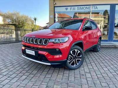 Jeep Compass 1.3 Turbo T4 190 CV PHEV AT6 4xe Limited - KM0 Rosso usata Cadrezzate con Osmate