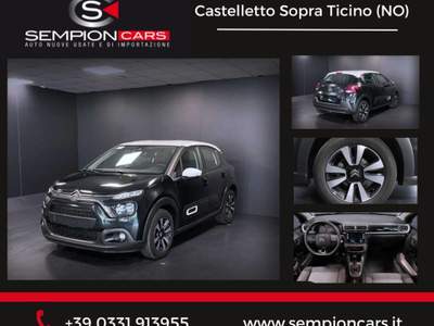 Citroen C3 1.5 bluehdi Shine Navi/C. Lega PREZZO REALE Nero usata Castelletto Sopra Ticino