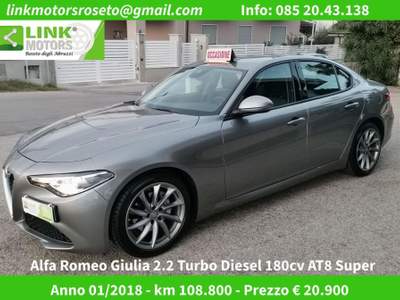 Alfa Romeo Giulia 2.2 Turbodiesel 180 CV AT8 Super Grigio usata Roseto degli Abruzzi