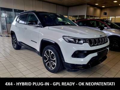 Jeep Compass 1.3 T4 190CV PHEV AT6 4xe look 80thAnniversario Bianco usata Rubano