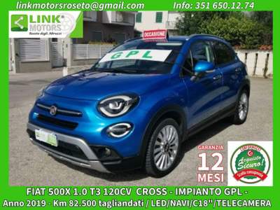 Fiat 500X 1.0 T3 120 CV Cross GPL LANDI / GARANZIA12 MESI Blu/Azzurro usata Roseto degli Abruzzi