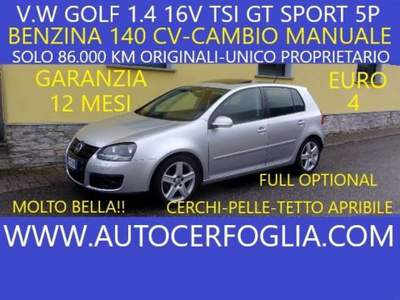 Volkswagen Golf 1.4 16V TSI 5P GT SPORT-KM 86.000 !!! Argento usata Samolaco