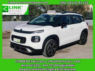 Citroen C3 Aircross PureTech 110 S&S Feel - TAGLIANDATA Bianco usata Roseto degli Abruzzi