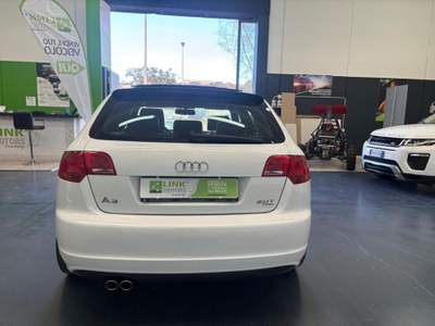 Audi A3 SPB 2.0 16VTFSI quattroTETTO,PELLE,KM CERT,UNICA. Bianco usata Nuoro