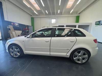 Audi A3 SPB 2.0 16VTFSI quattroTETTO,PELLE,KM CERT,UNICA. Bianco usata Nuoro
