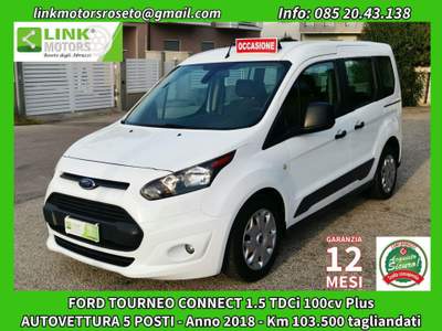 Ford Tourneo Connect 1.5 TDCi 101CV Plus - autovettura5posti UNICO PROP Bianco usata Roseto degli Abruzzi